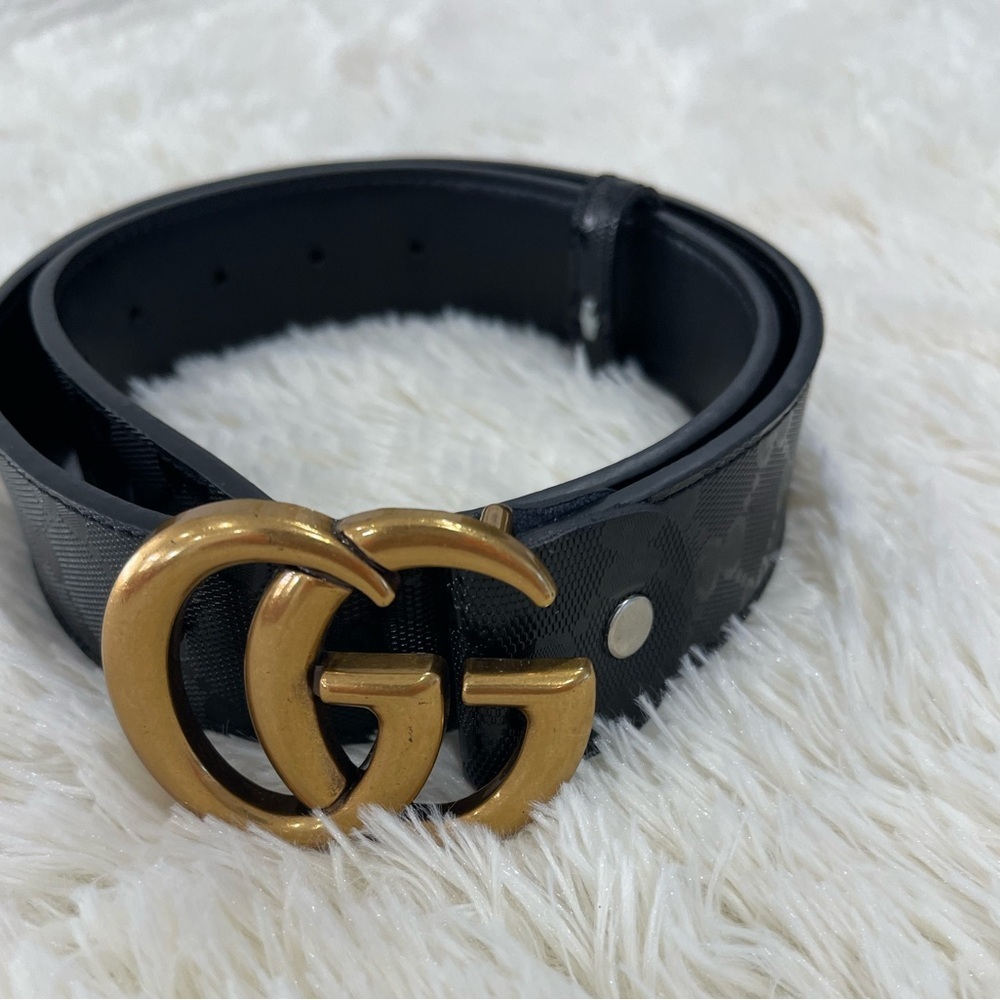 Gucci Black Leather Belt